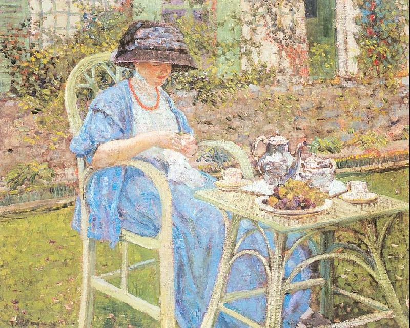 Frieseke, Frederick Carl Breakfast in the Garden oil painting picture